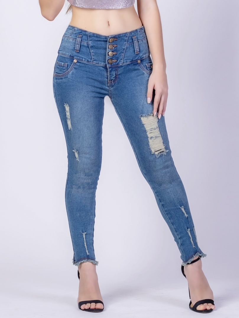 KF1030 プッシュアップジーンズインディゴカラー - 画像 (5)