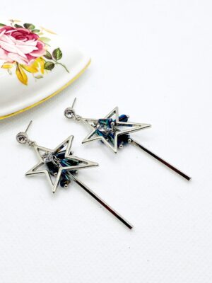 プレートされた星のイヤリング
