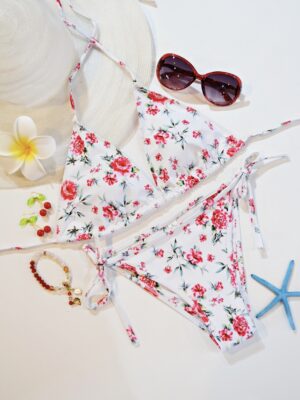 ［カップ付き］ビキニ水着2点セットレディース SIZE-L