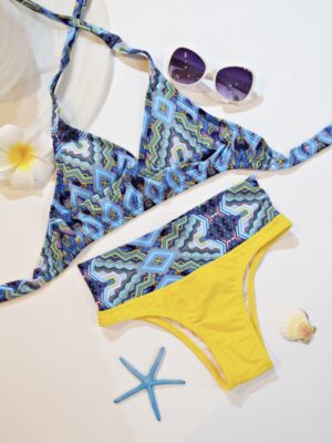 ［カップ付き］ビキニ水着2点セットレディースSIZE-S