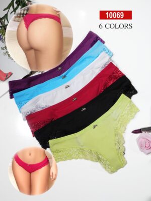 10069セクシーT レース付きコットンレディースパンツ