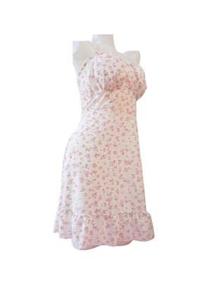 レディース ドレス ホワイトフローラルプリントSIZE:FREE