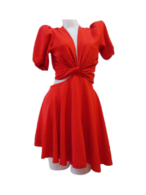 レディース ドレスショーツ付き　レッド SIZE:FREE