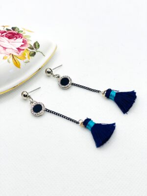 ロングピアスブルー