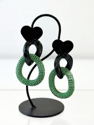 グリーンフープイヤリング