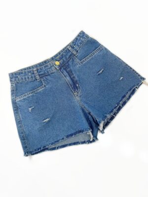 SD002ベーシックなライトブルーのノンストレッチジーンズショートパンツSIZE-S